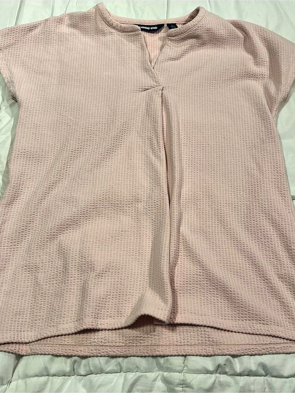 Lands' End Pink Short Sleeve Top Size 14-16 Like New